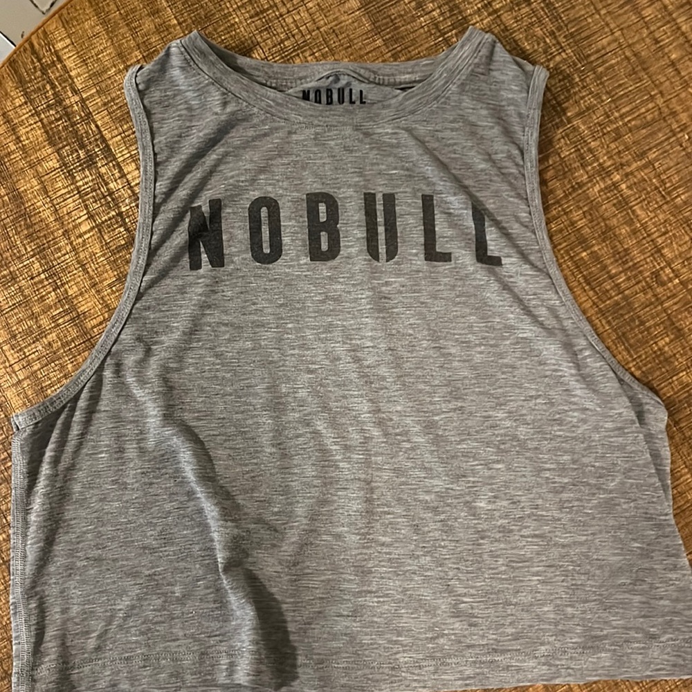 NoBull women’s crop tank grey excellent condition size medium